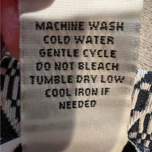 Joe B Blue And White Chevron A Line Modest Skirt Size Medium - Picture 4 of 4